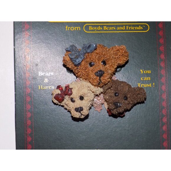 Boyds Bears Bearwear Brooch Lapel Pin 1995 Three Bears Vintage - 2619 - Picture 3 of 3